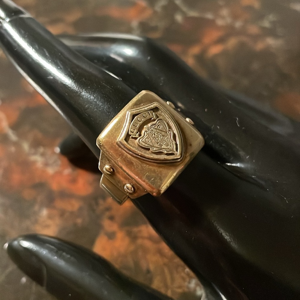 🍁 Gucci logo gold ring UNISEX